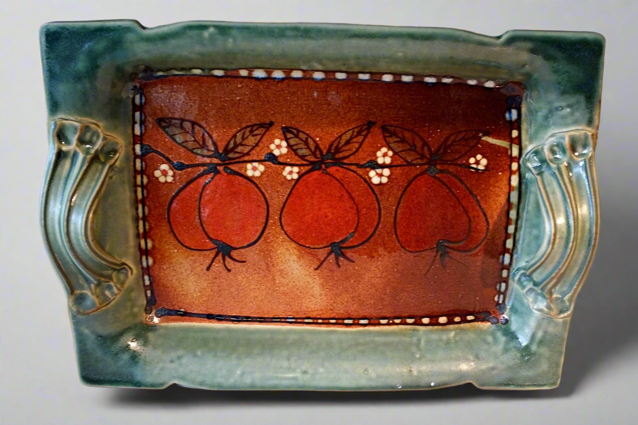Hand Painted Platter w/ Free Sauce Bowl