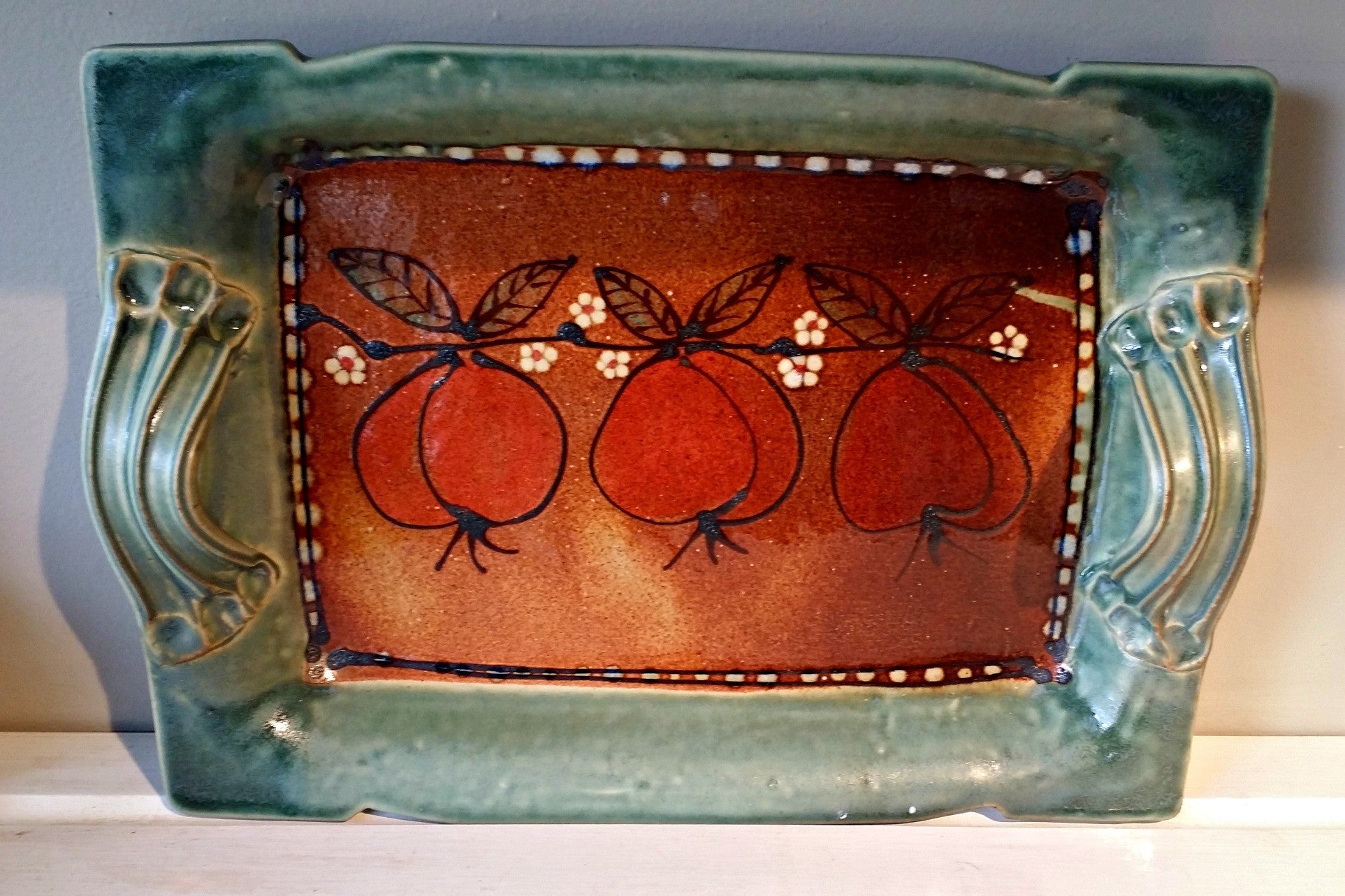 Hand Painted Platter w/ Free Sauce Bowl