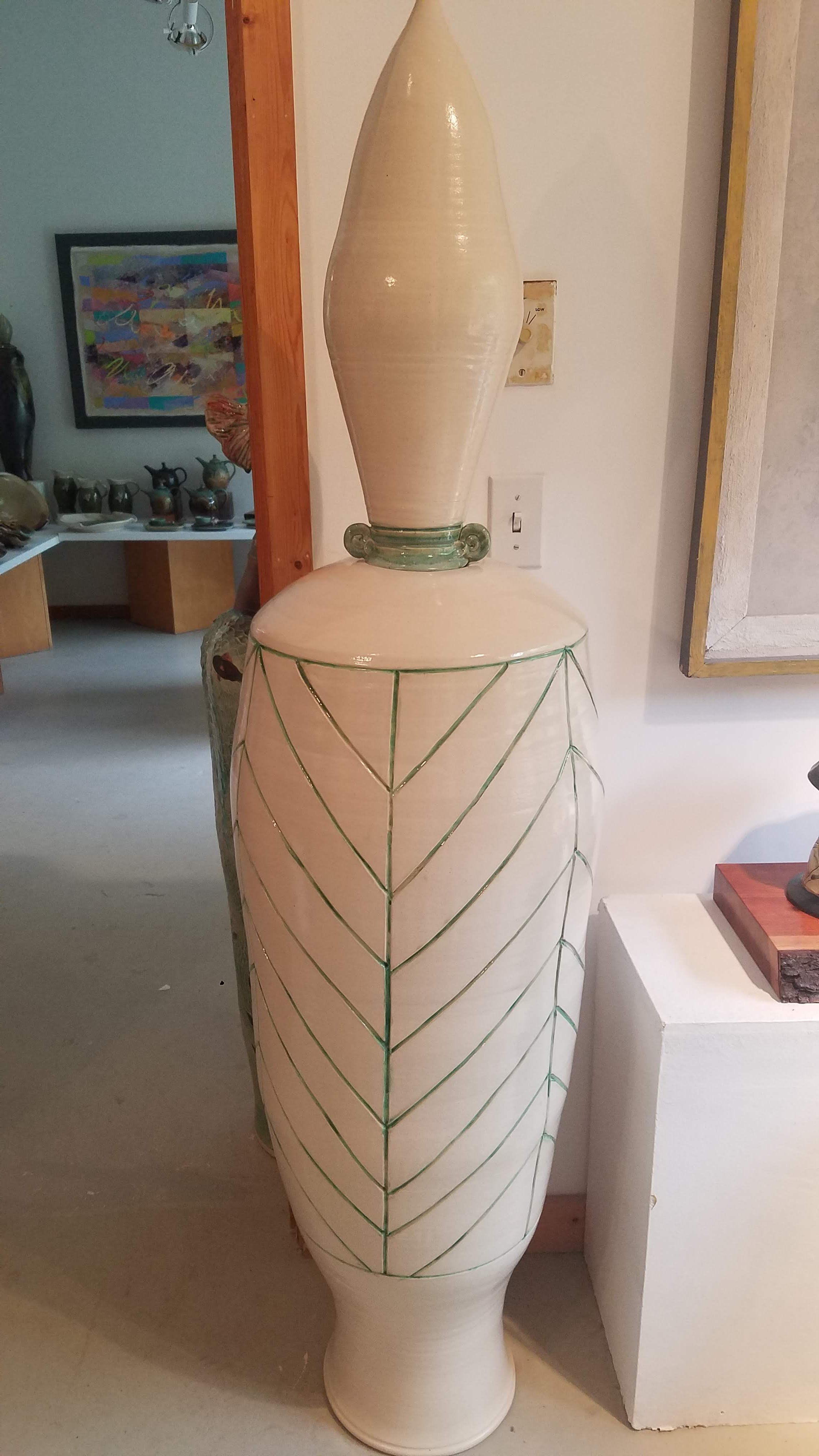White Herringbone Vessel