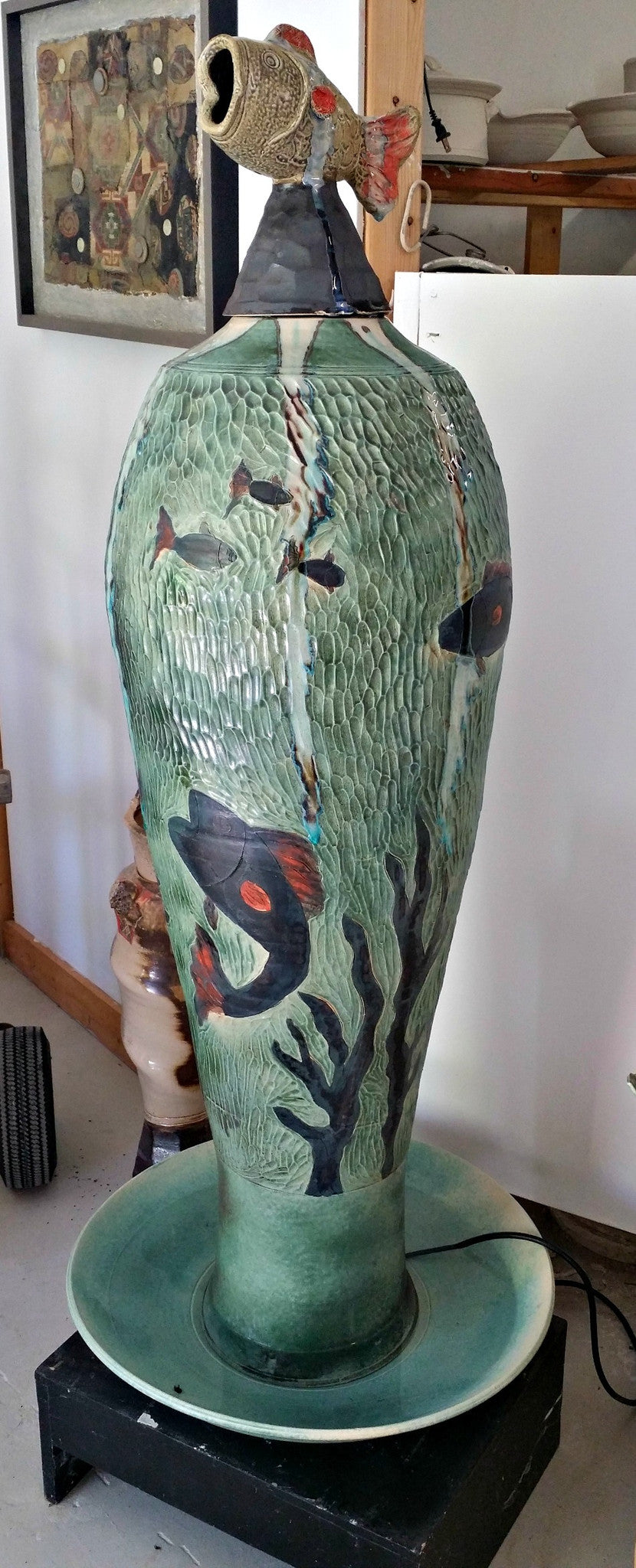 5 Foot Tall Fish Fountain