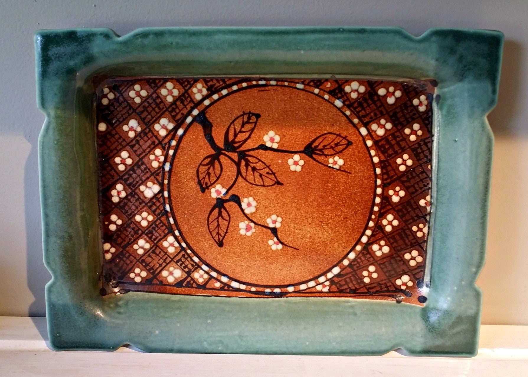 Hand Painted Platter w/ Free Sauce Bowl