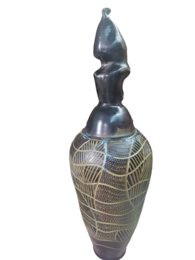 Matte Black Sculpture Vessel