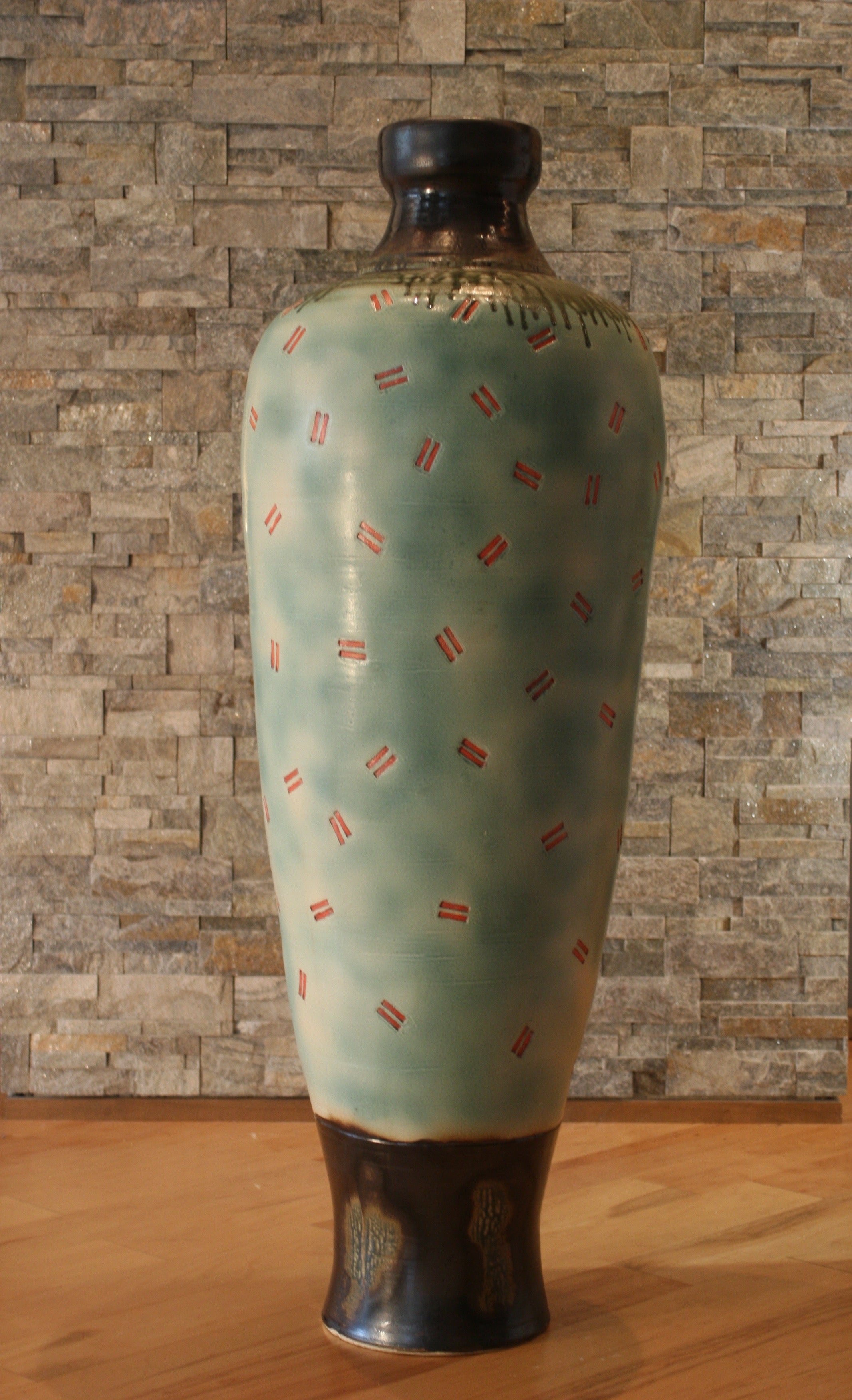 Red Striped Vessel